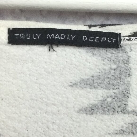 UO Truly Madly Deeply Aztec Sweater White Black M - Picture 6 of 10